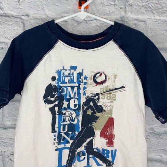 Sonoma graphic print baseball shirt little boys sz 5/6 - Picture 5 of 8